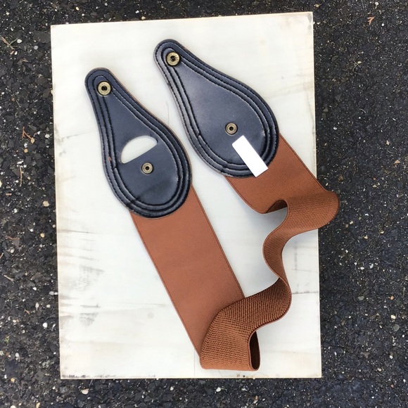 Copper elastic brown snap belt OS stretchy - Picture 3 of 3